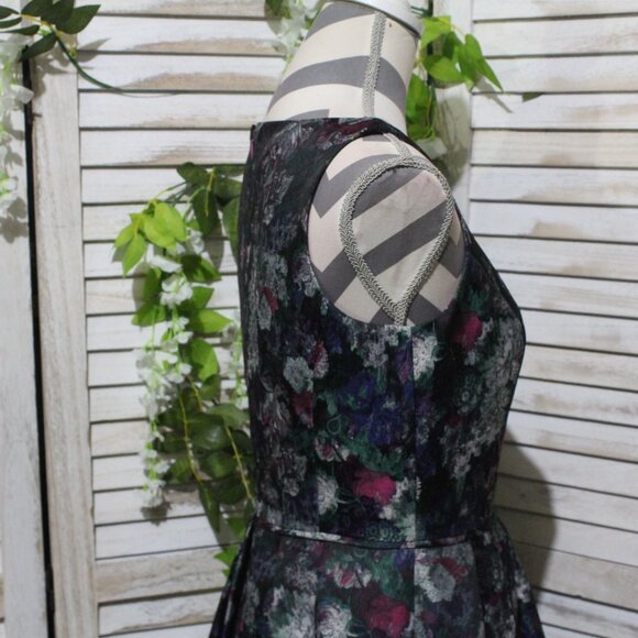 Tahari Jacquard Floral Fit and Flare Dress (1415) - Picture 6 of 16